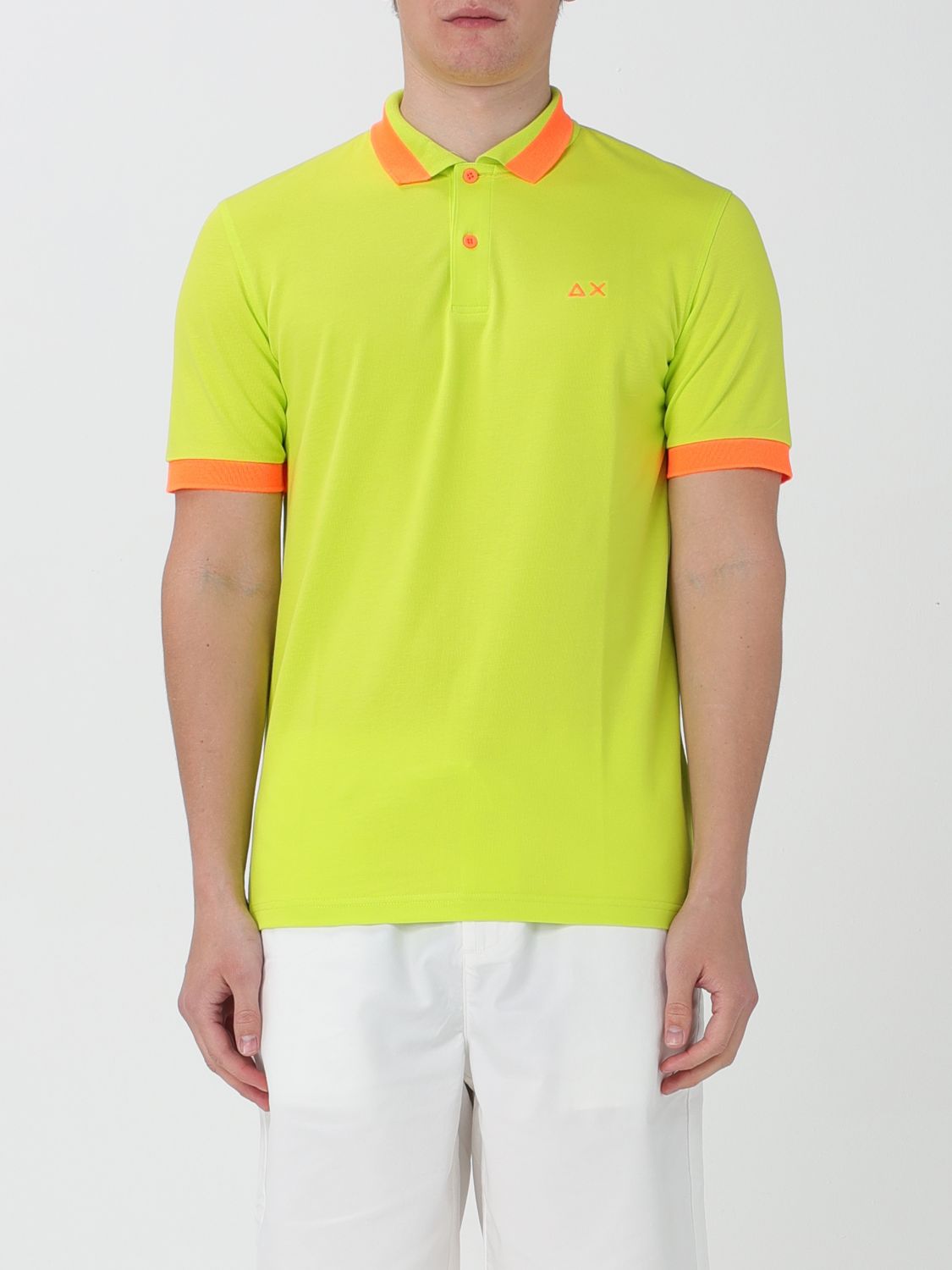 Shop Sun 68 Polo Shirt  Men Color Lime