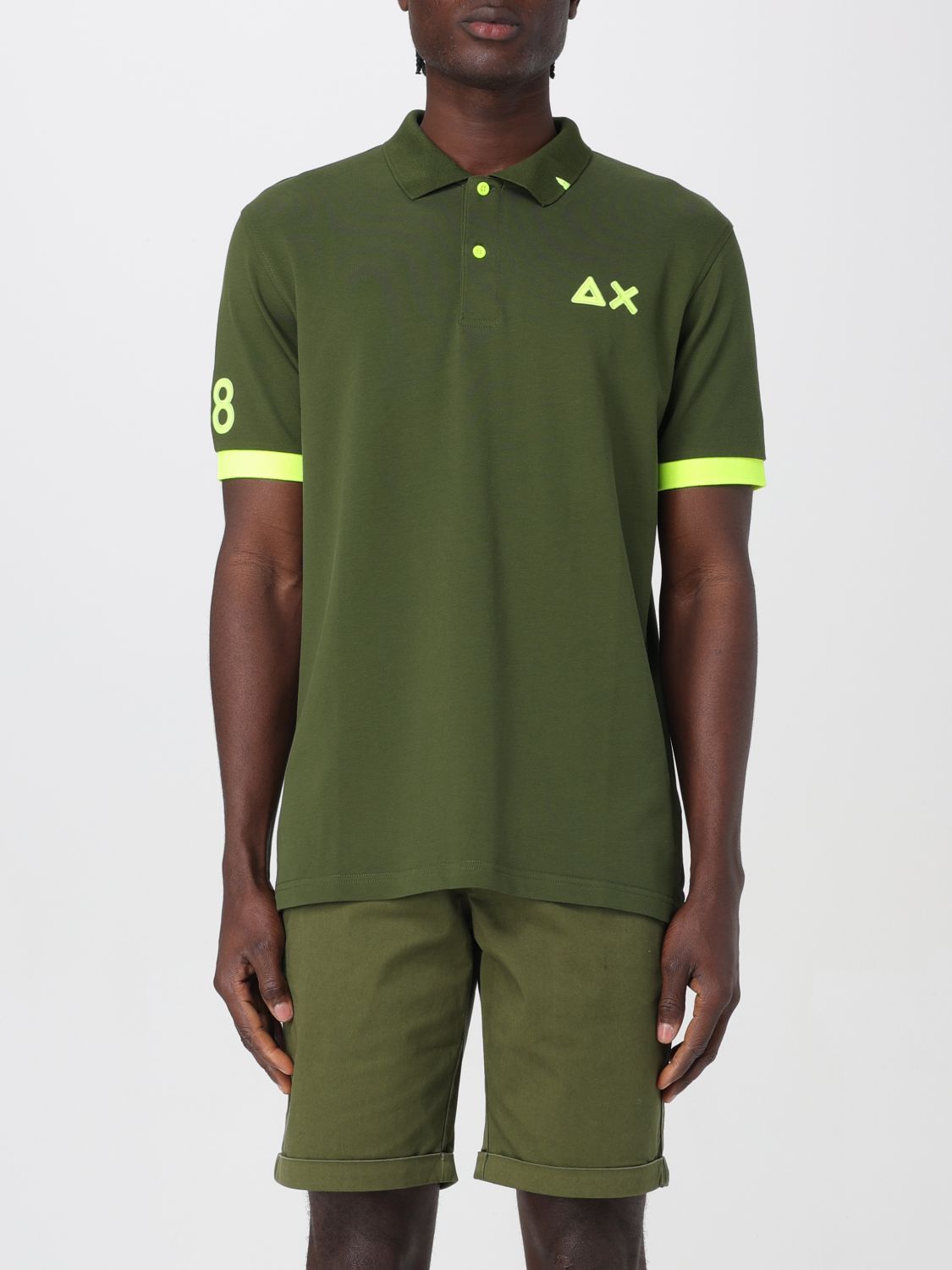 Shop Sun 68 Polo Shirt  Men Color Green