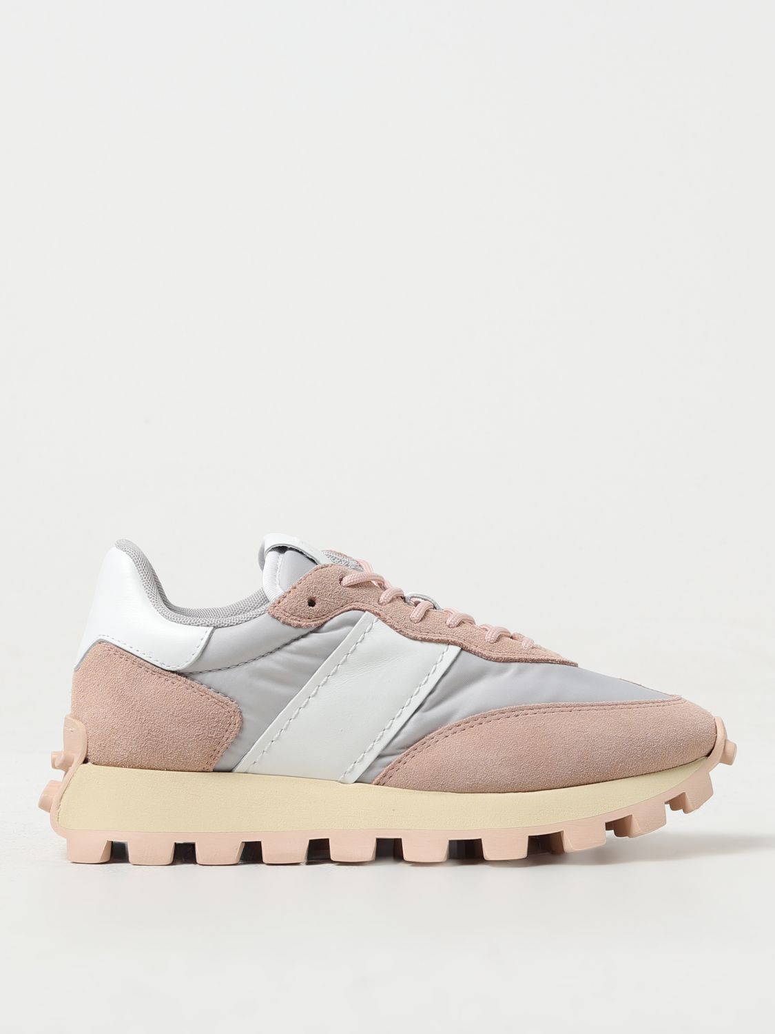 Tod's Woman Sneakers Blush Size 12 Leather, Textile Fibers In Blush Pink