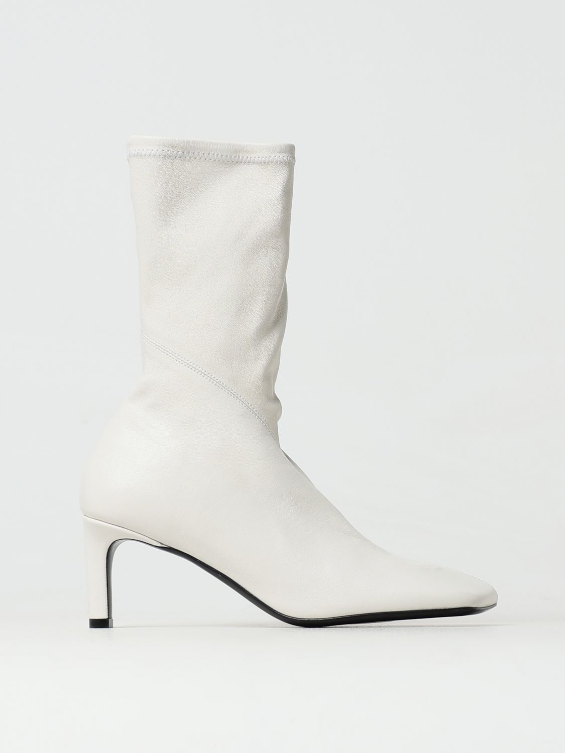 Jil Sander Flat Ankle Boots  Woman Color White