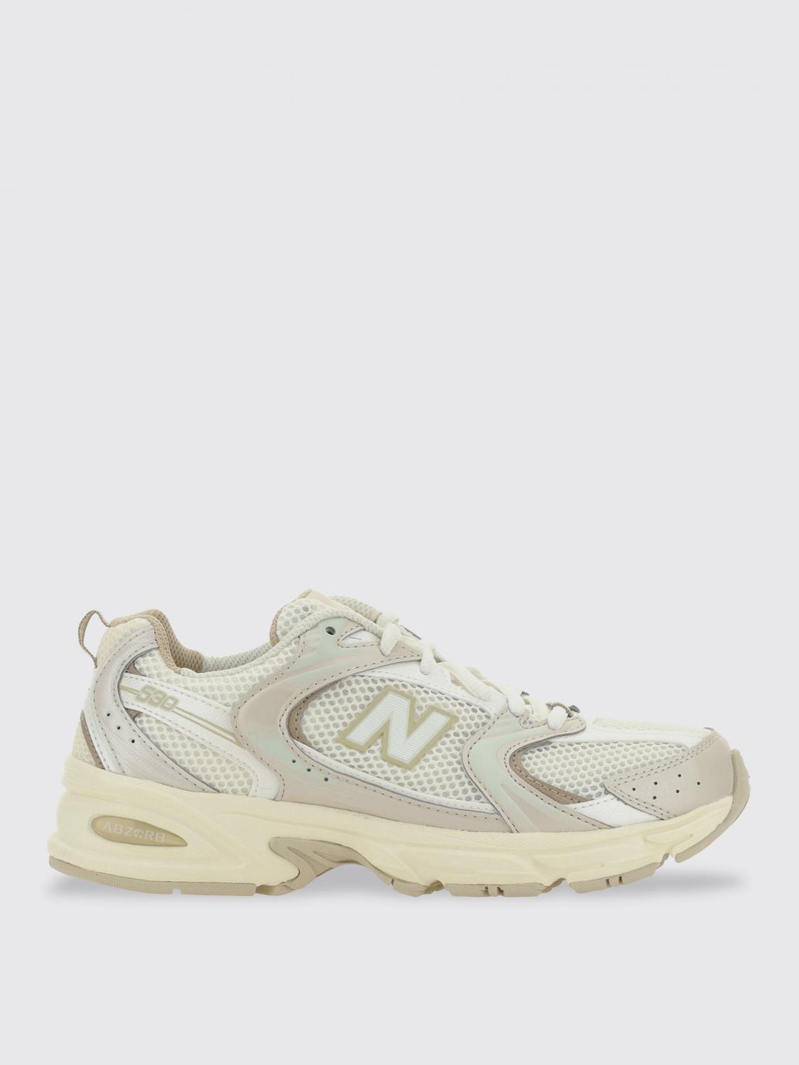 Shop New Balance Sneakers Woman Color White