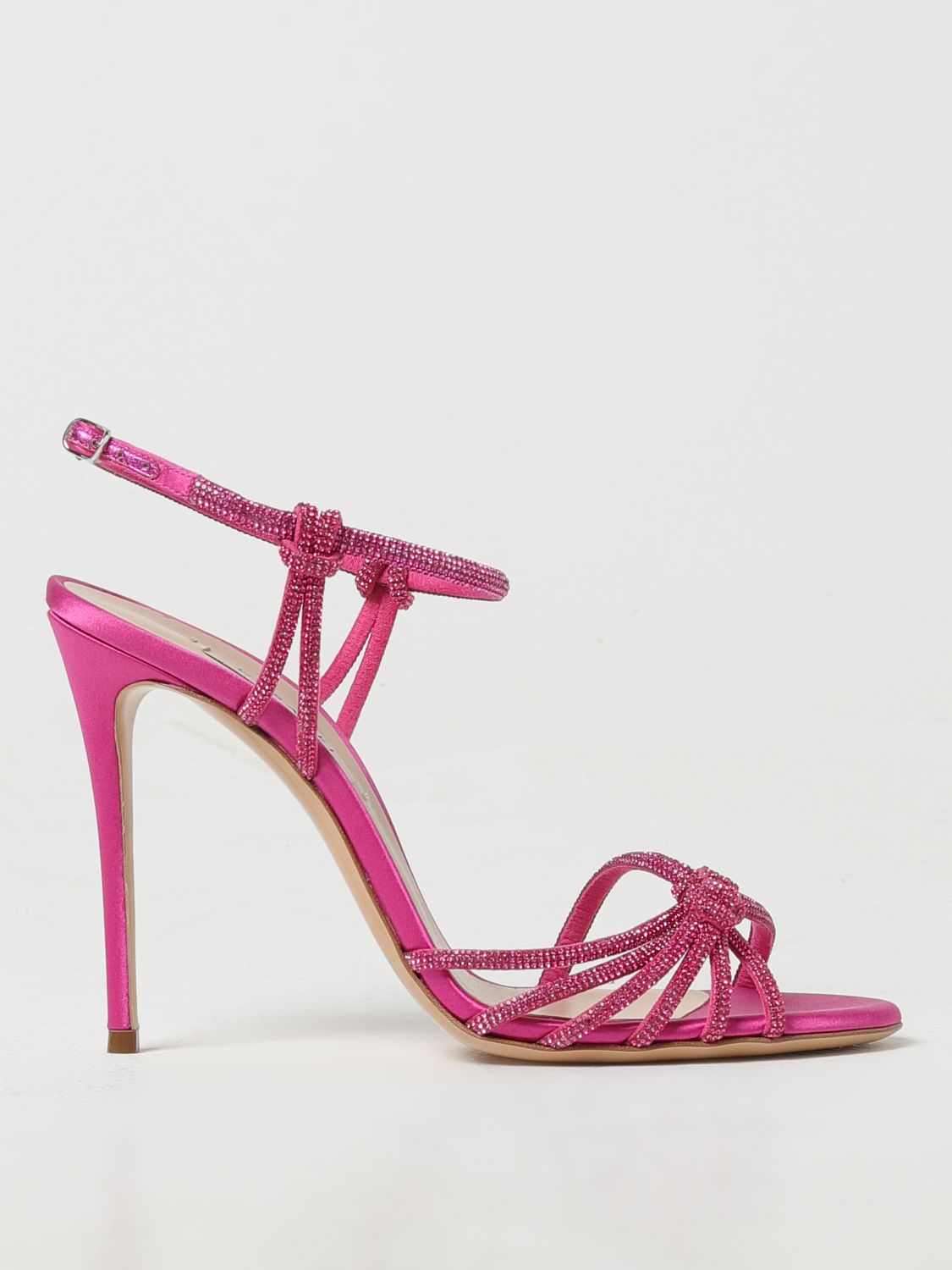 Shop Casadei Heeled Sandals  Woman Color Fuchsia