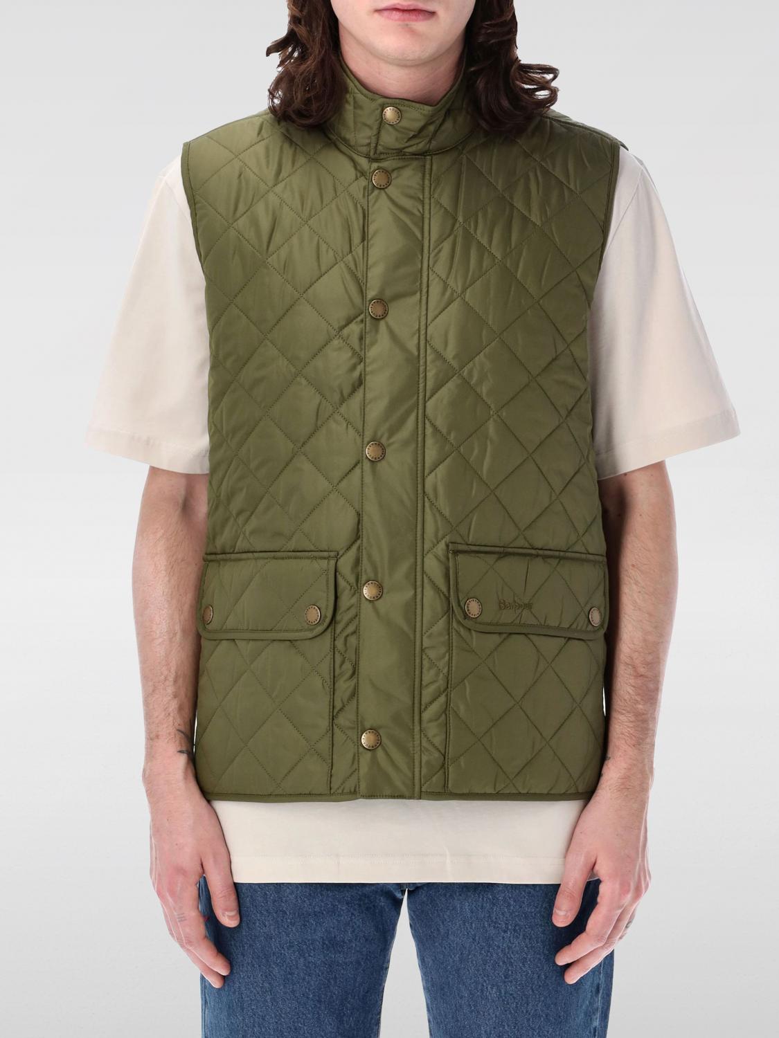 BARBOUR Suit Vest Men color Green　BARBOUR スーツ ベスト メンズ カラー グリーン BARBOUR
