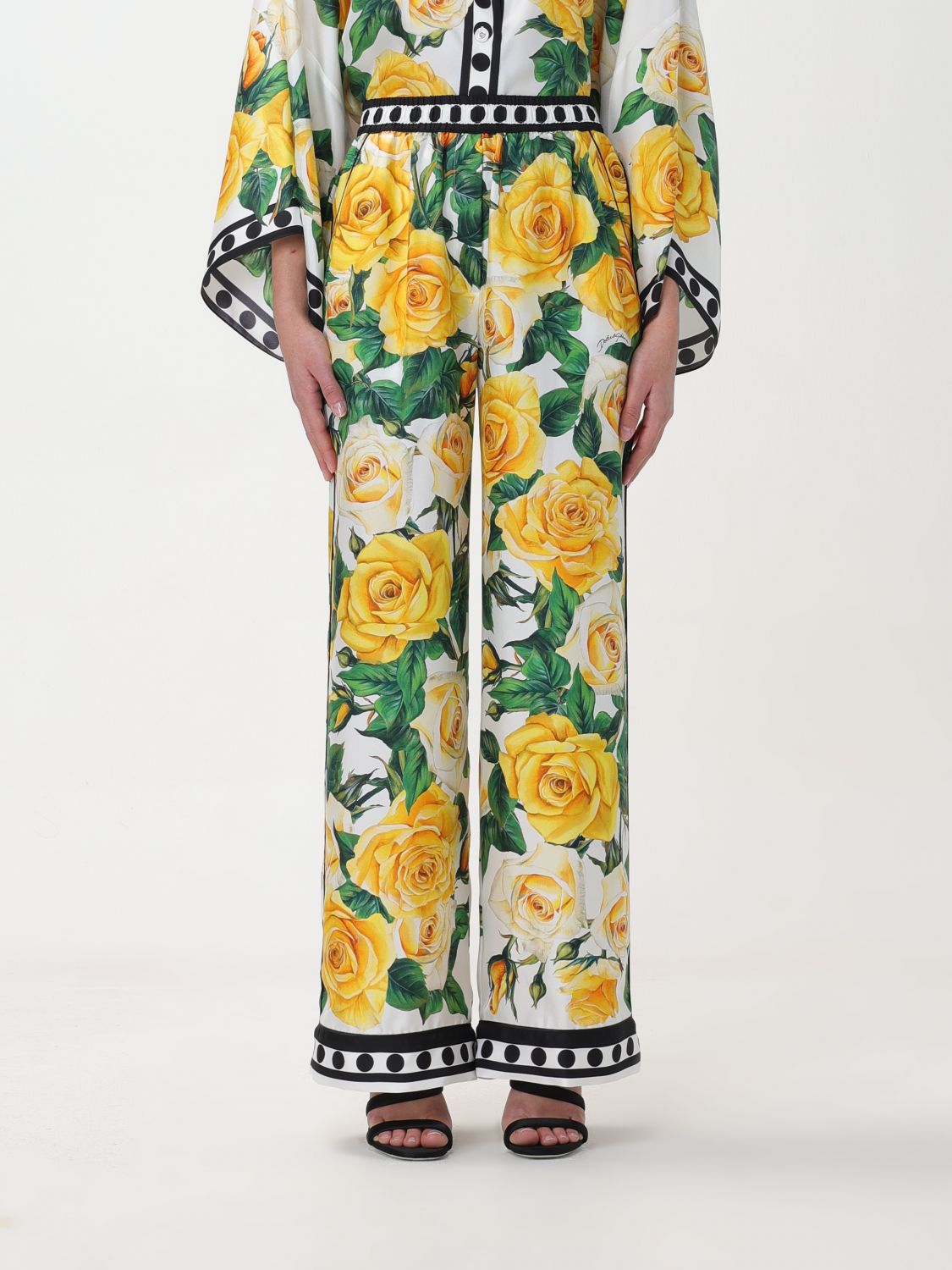 Shop Dolce & Gabbana Pants  Woman Color Yellow