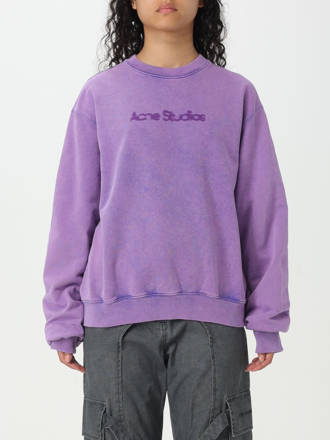Shop Acne Studios Sweatshirt  Woman Color Violet
