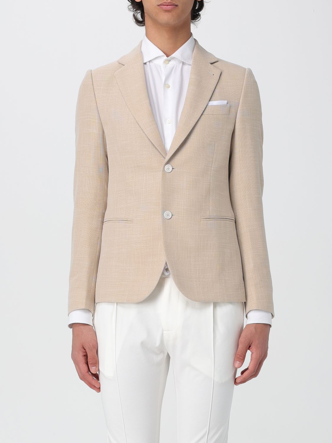 Shop Daniele Alessandrini Blazer  Men Color Sand