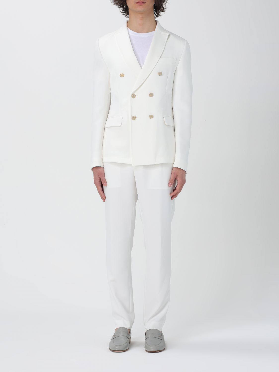 Shop Daniele Alessandrini Suit  Men Color Cream