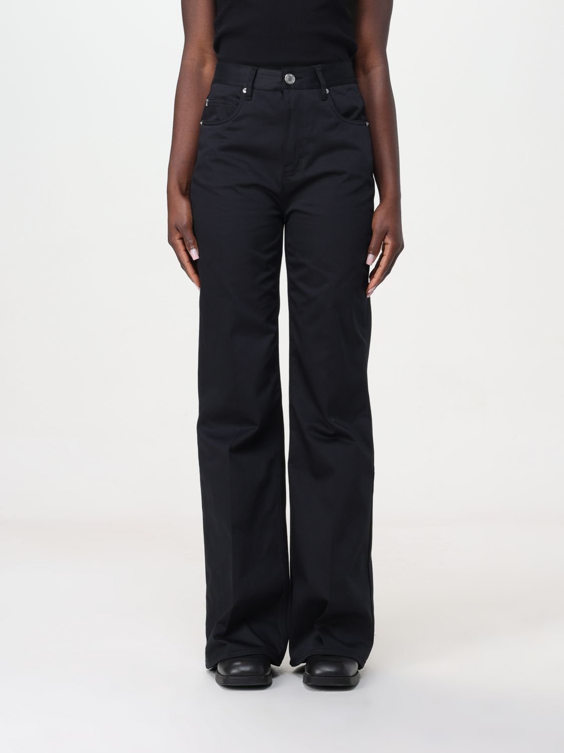 Shop Ami Alexandre Mattiussi Jeans Ami Paris Woman Color Black
