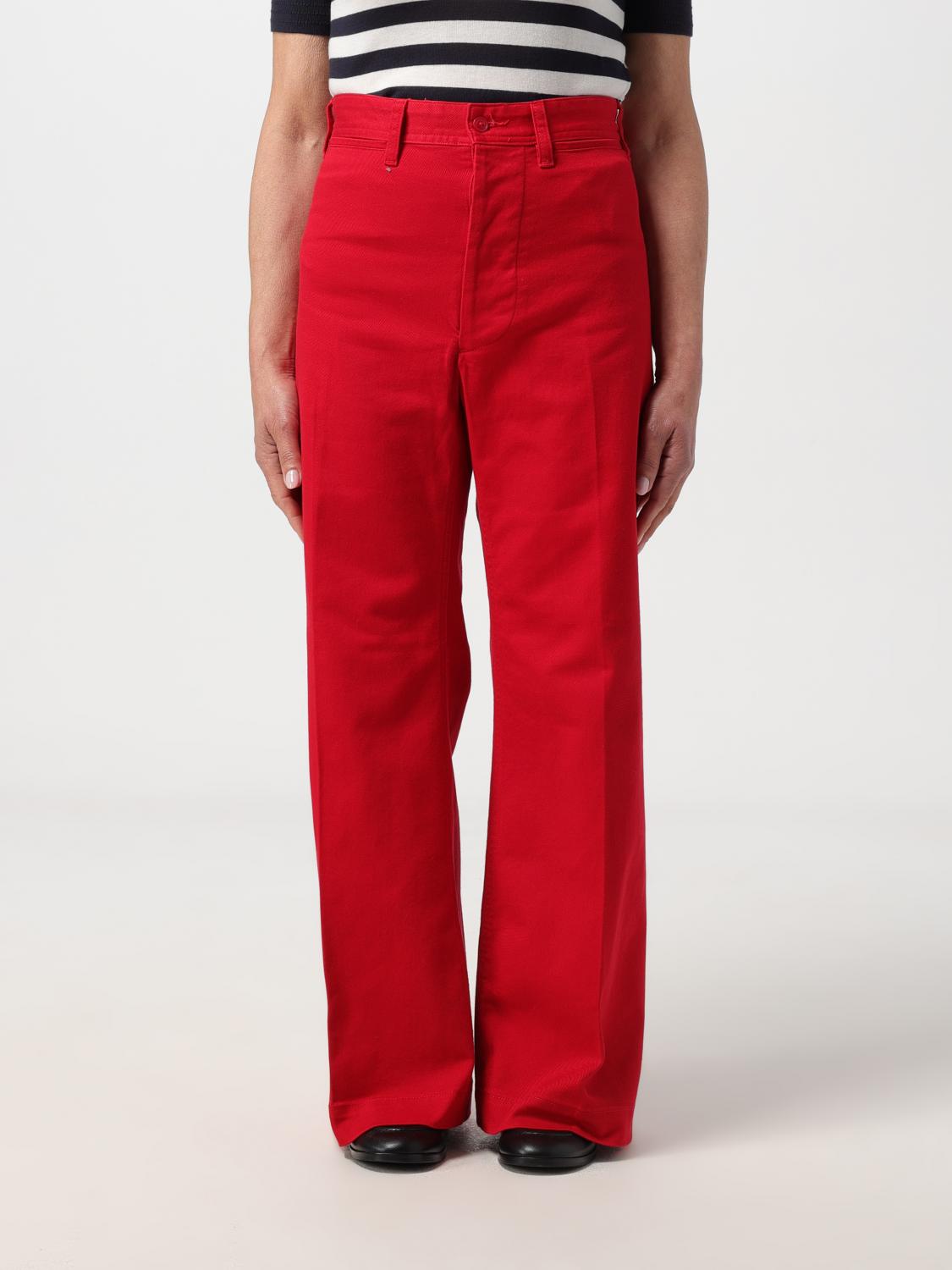 Polo Ralph Lauren Pants Woman Color Red In Red