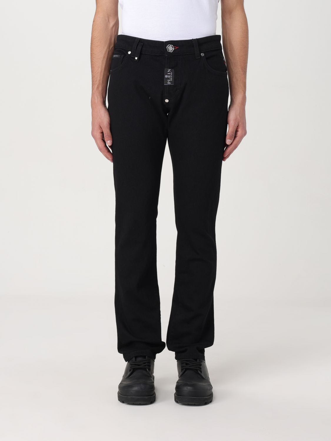Shop Philipp Plein Jeans  Men Color Black