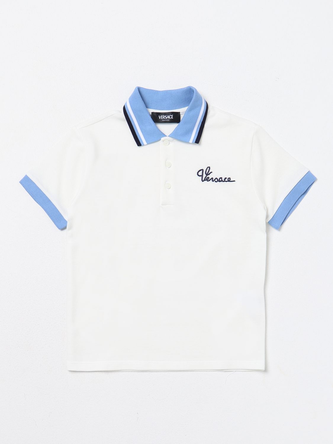 Young Versace Kids' Polo衫  儿童 颜色 白色 In White