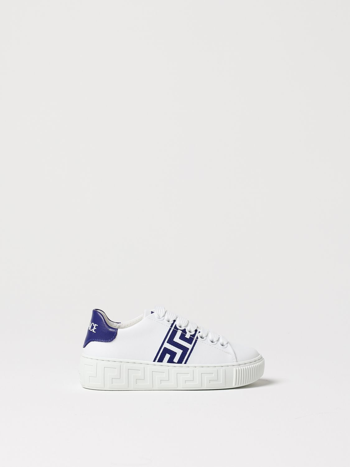 Shop Versace Sneakers  Kids Color White In Weiss