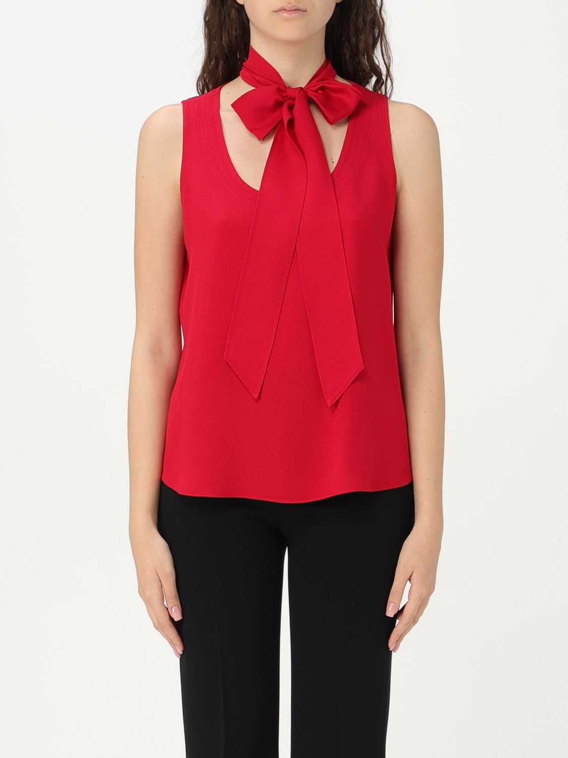 Shop Moschino Couture Top  Woman Color Red