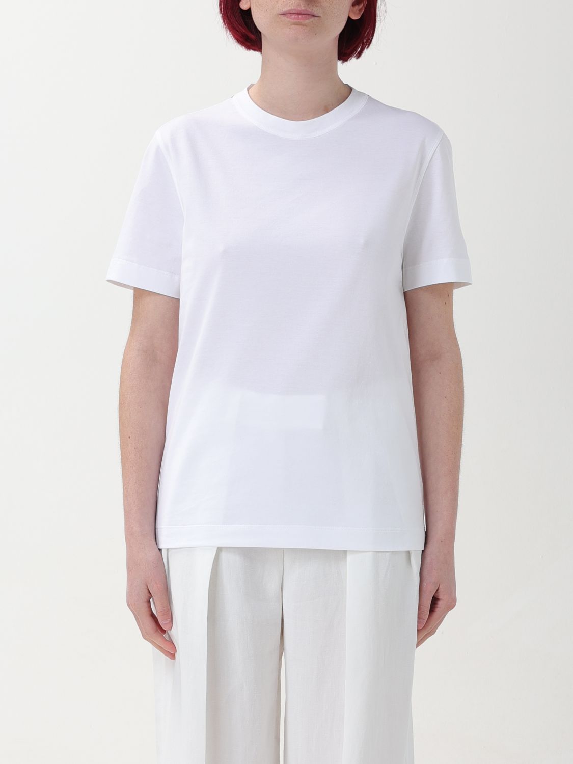 Shop Brunello Cucinelli T-shirt  Woman Color White