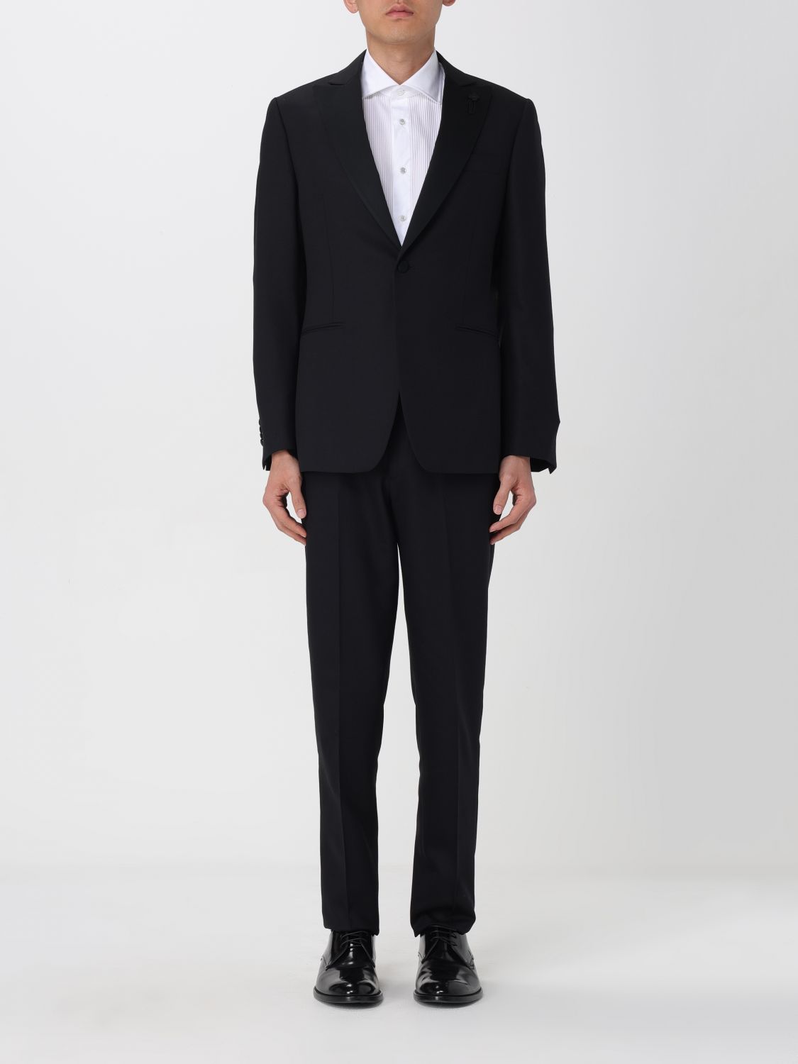 Shop Lardini Suit  Men Color Black