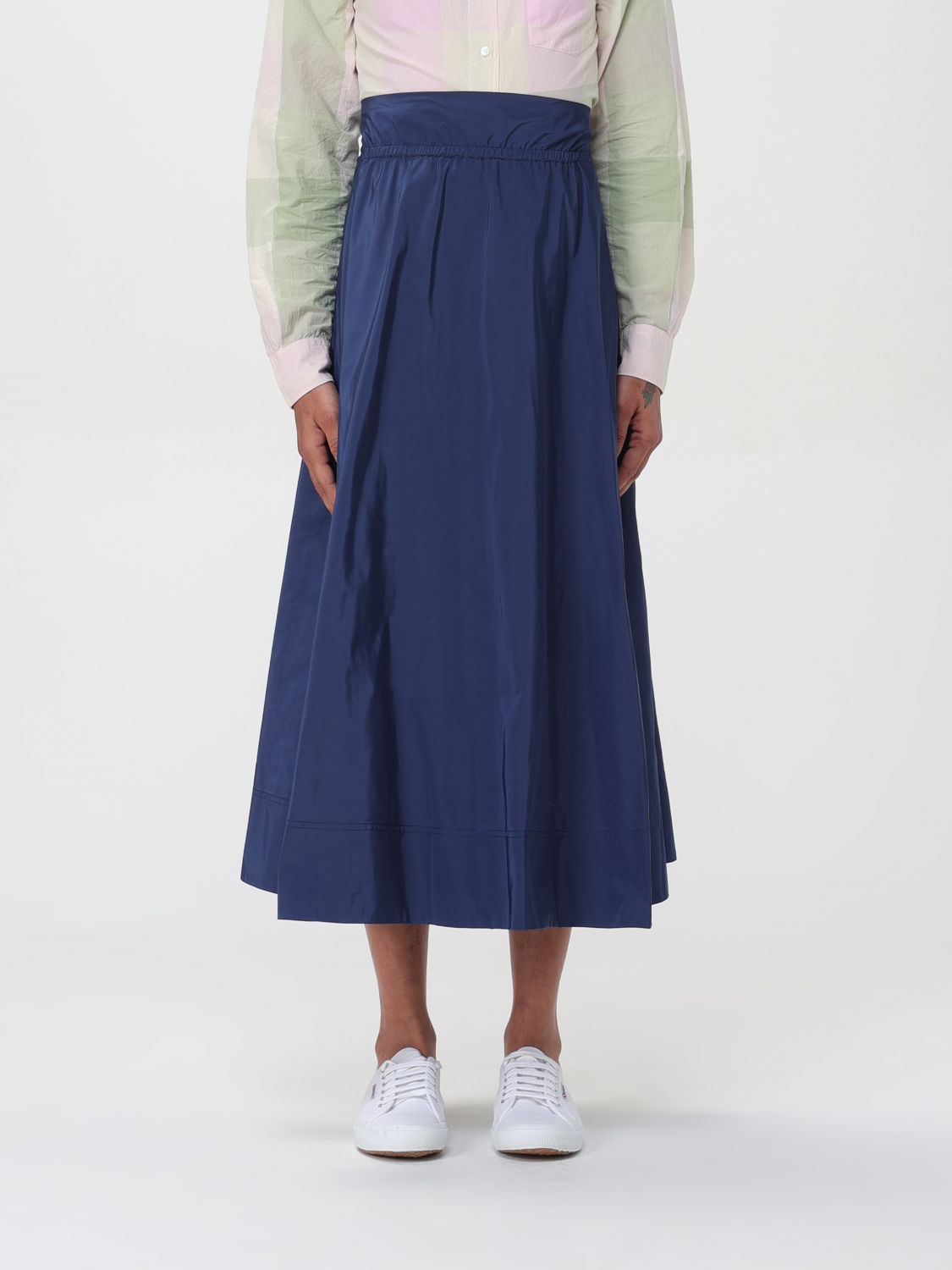 Shop Aspesi Skirt  Woman Color Blue