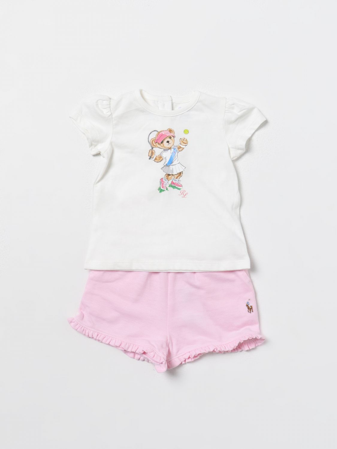 Shop Polo Ralph Lauren Romper  Kids Color Beige