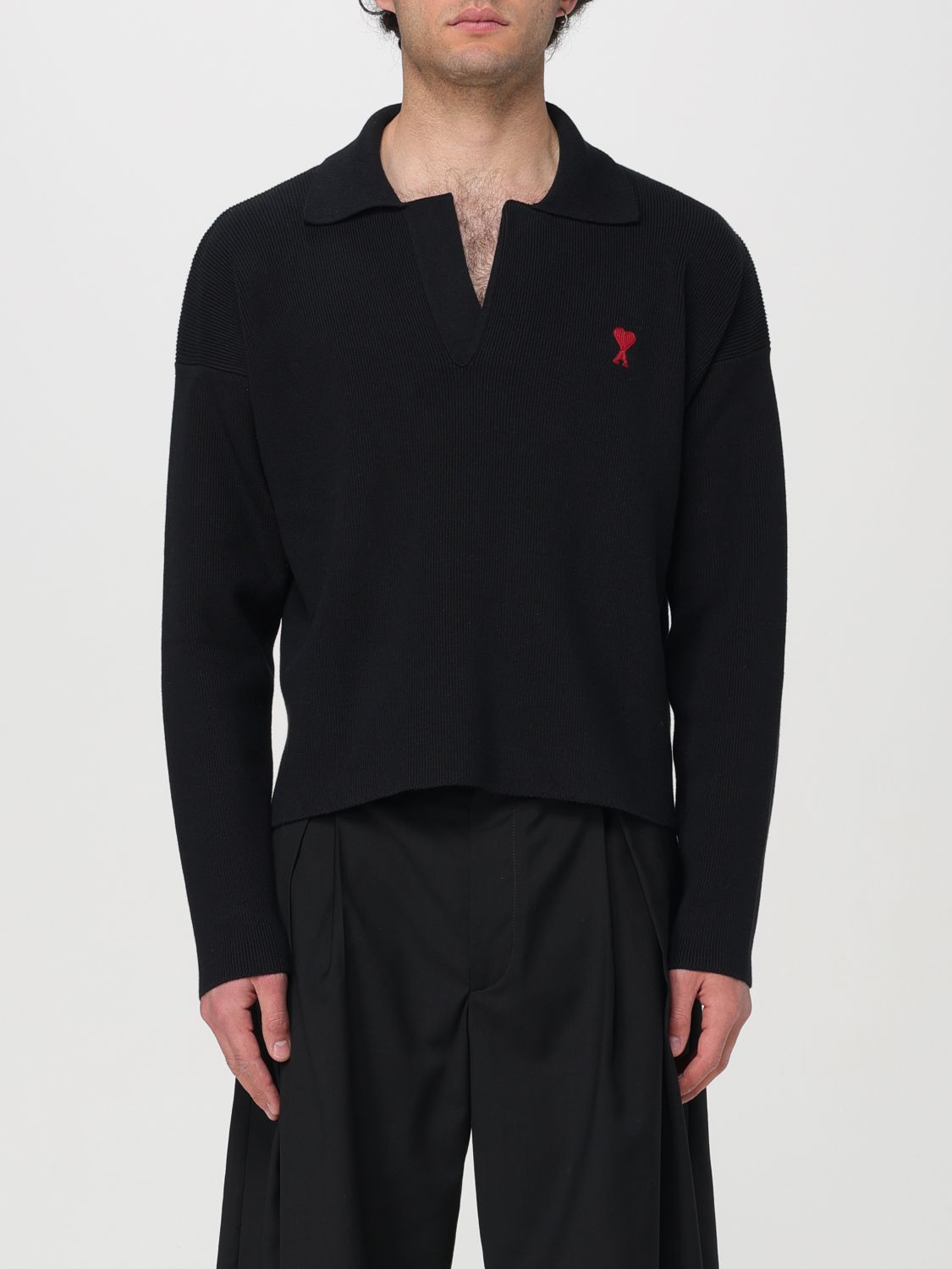 Ami Alexandre Mattiussi Jumper Ami Paris Men In 黑色