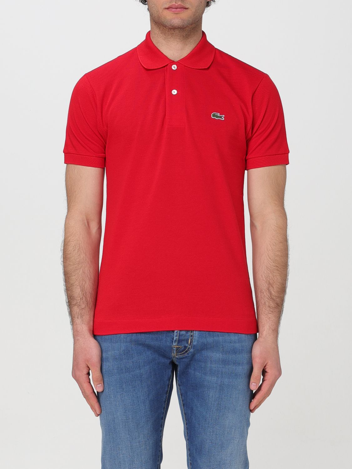 Shop Lacoste Polo Shirt  Men Color Red