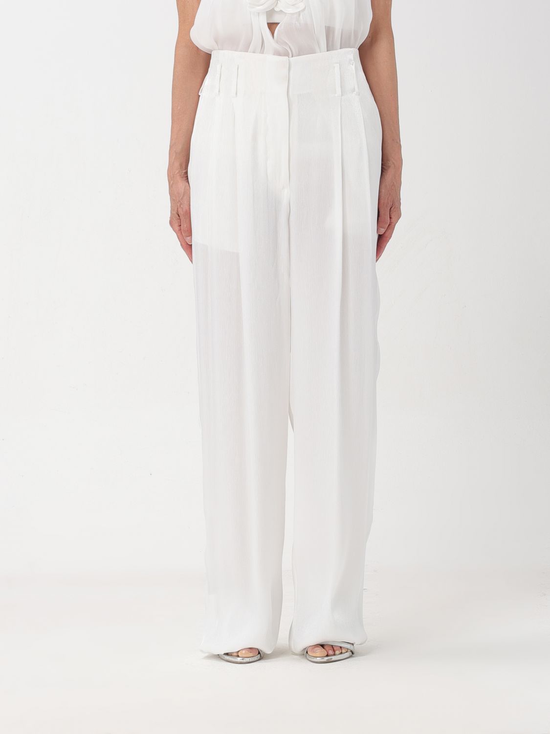 Shop Genny Pants  Woman Color White