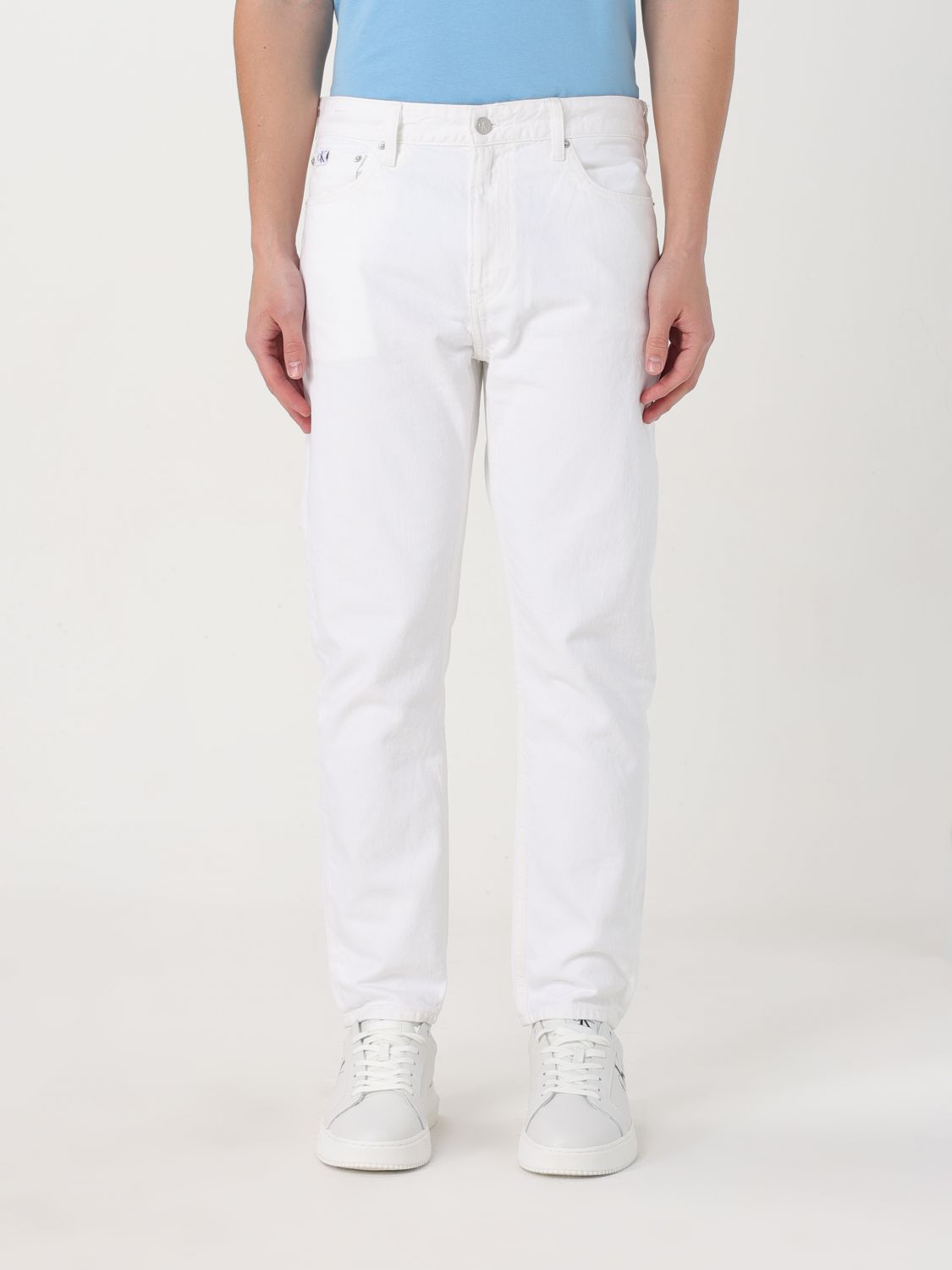 Ck Jeans Jeans  Men Color White