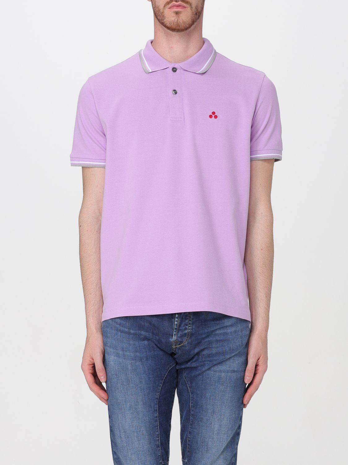 Shop Peuterey Polo Shirt  Men Color Lilac