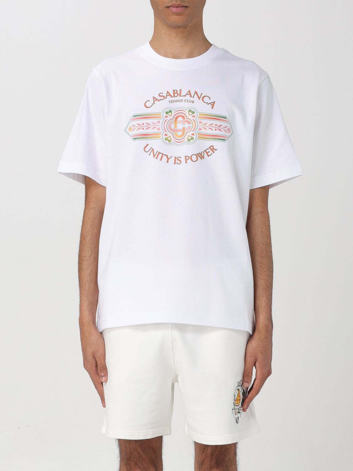 CASABLANCA T恤 CASABLANCA 男士 颜色 白色,F44534001