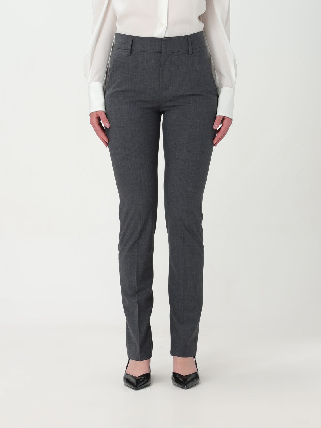 Brunello Cucinelli Trousers  Woman Colour Grey In 灰色