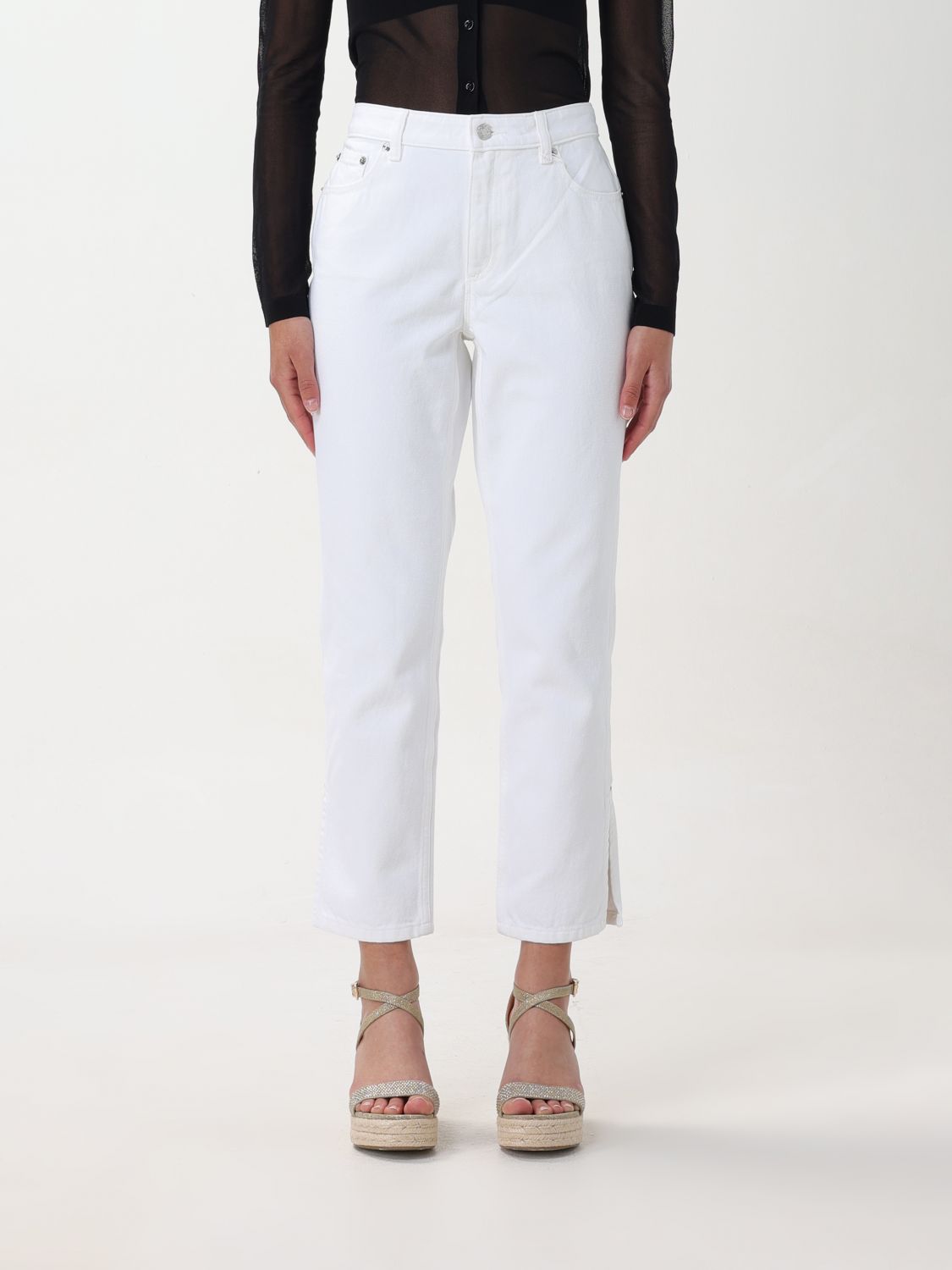 Shop Michael Kors Jeans  Woman Color White