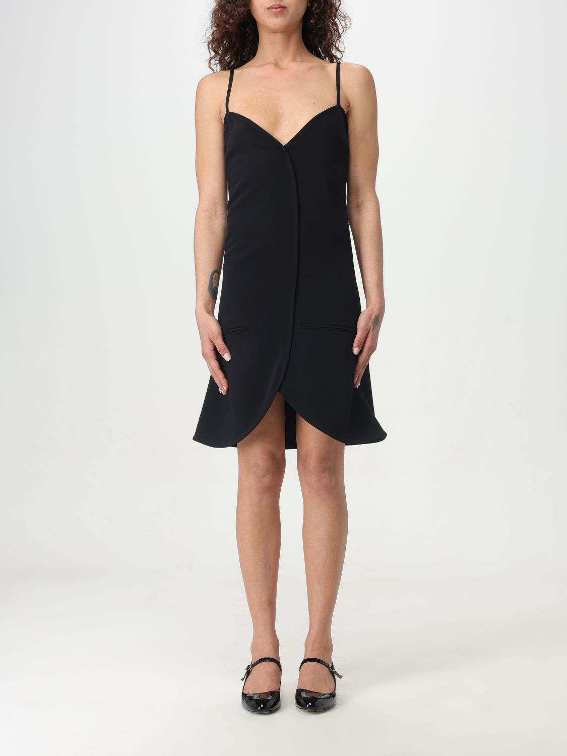 Shop Courrèges Dress  Woman Color Black