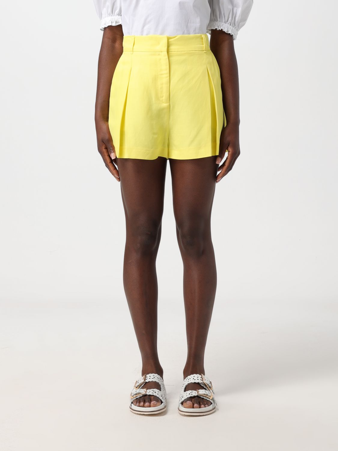 Shop Twinset Short  Woman Color Yellow