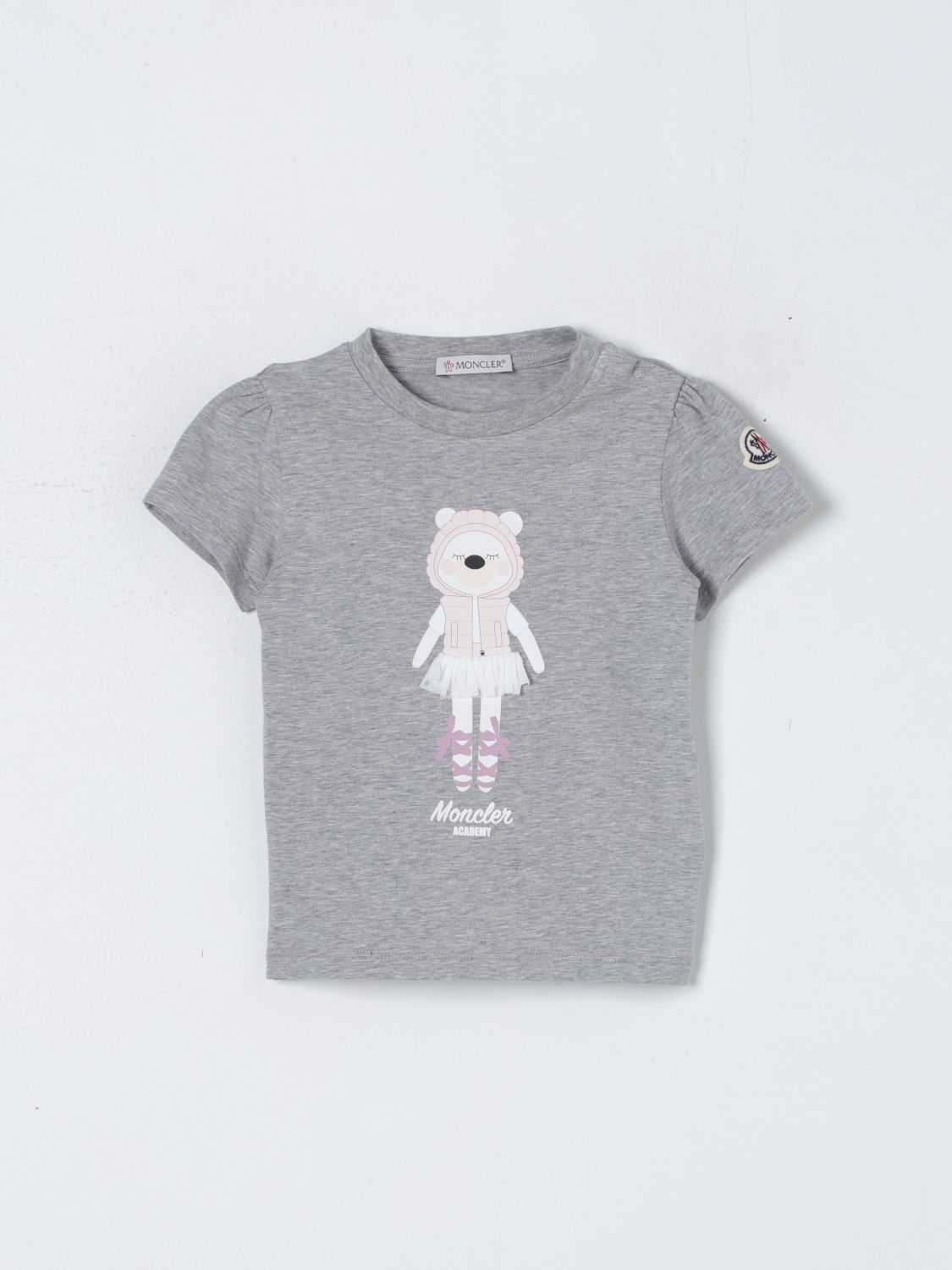 Shop Moncler T-shirt  Kids Color Grey