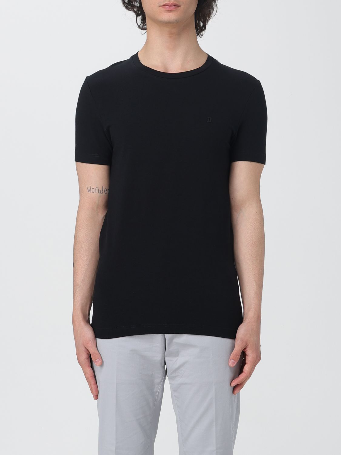 Shop Dondup T-shirt  Men Color Black