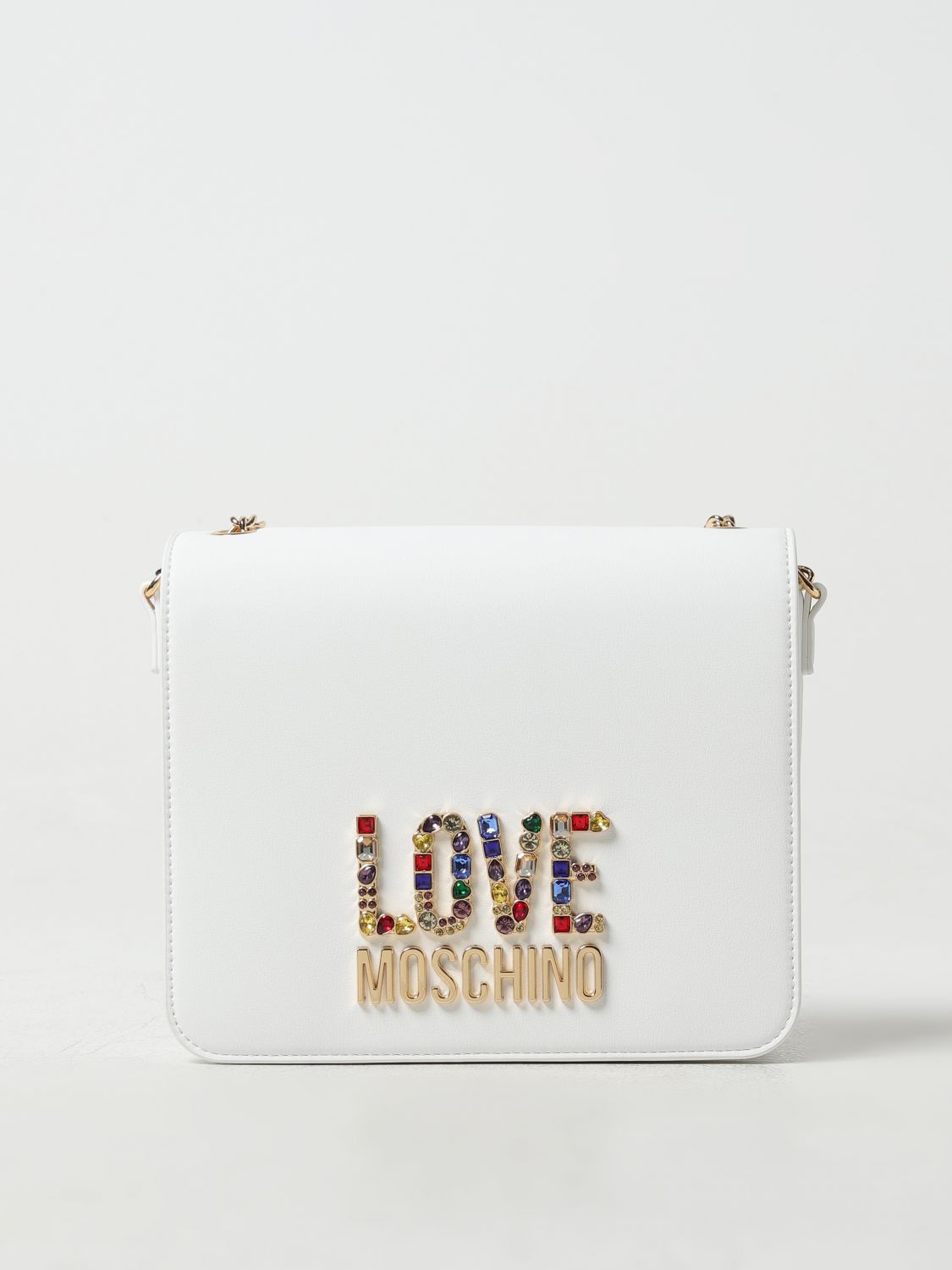 Shop Love Moschino Shoulder Bag  Woman Color White