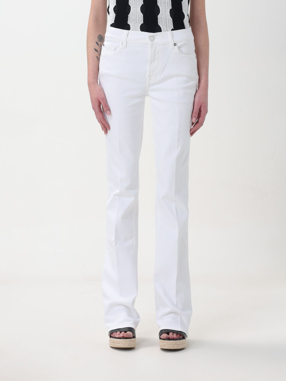 牛仔裤 7 FOR ALL MANKIND 女士 颜色 白色