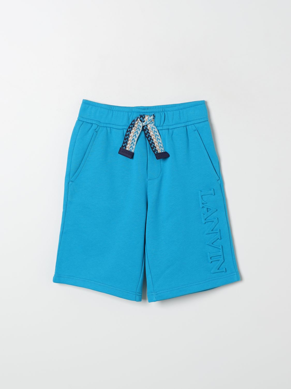 Shop Lanvin Pants  Kids Color Blue