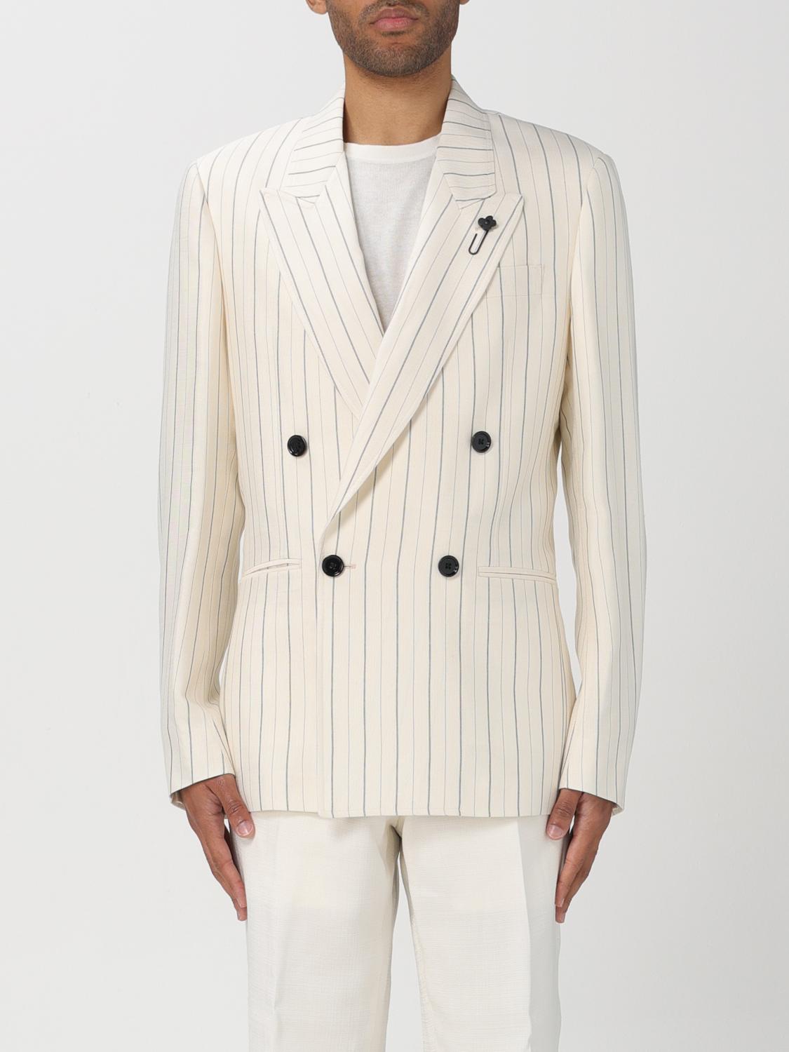 Shop Lardini Blazer  Men Color White