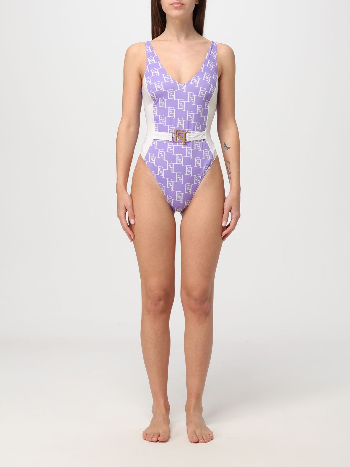 Shop Elisabetta Franchi Swimsuit  Woman Color Indigo