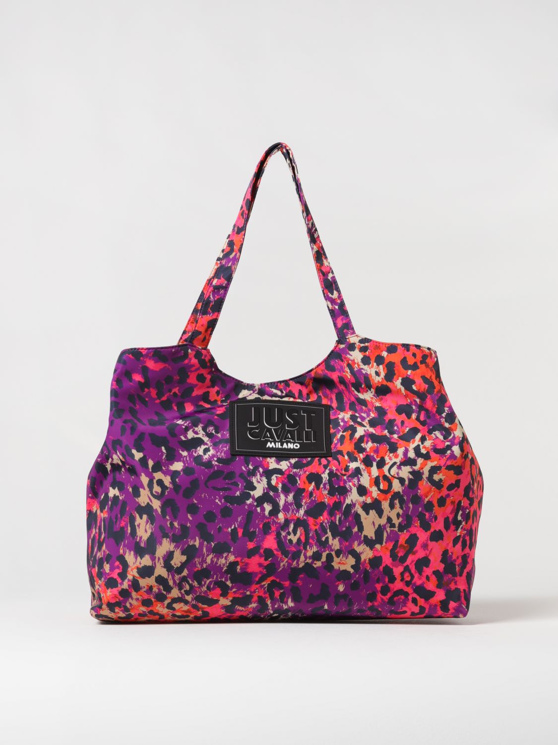 Shop Just Cavalli Tote Bags  Woman Color Fuchsia