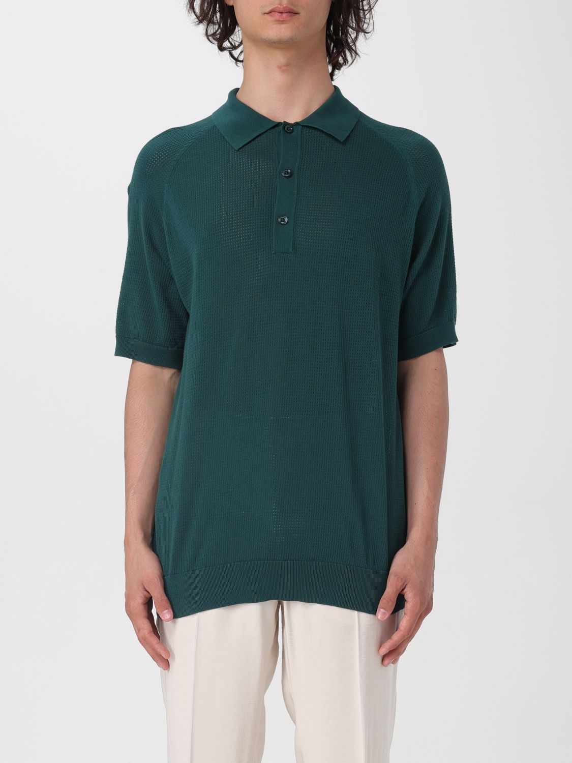 Shop Paolo Pecora Polo Shirt  Men Color Green