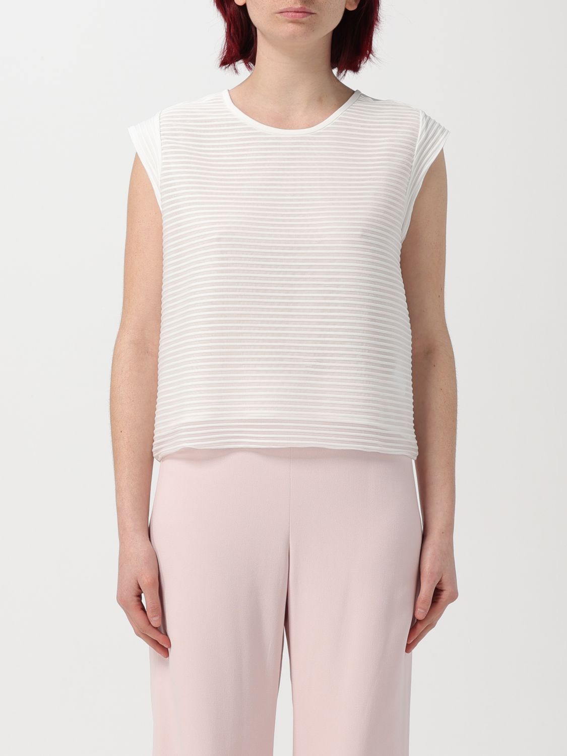 Shop Emporio Armani Jumpsuits  Woman Color White