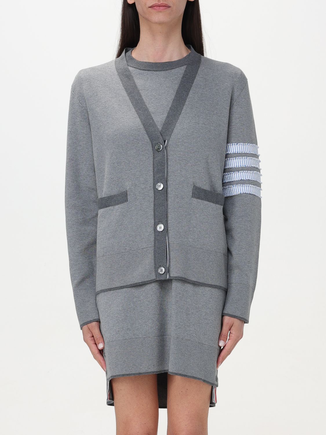 Thom Browne Sweater  Woman Color Grey In 灰色