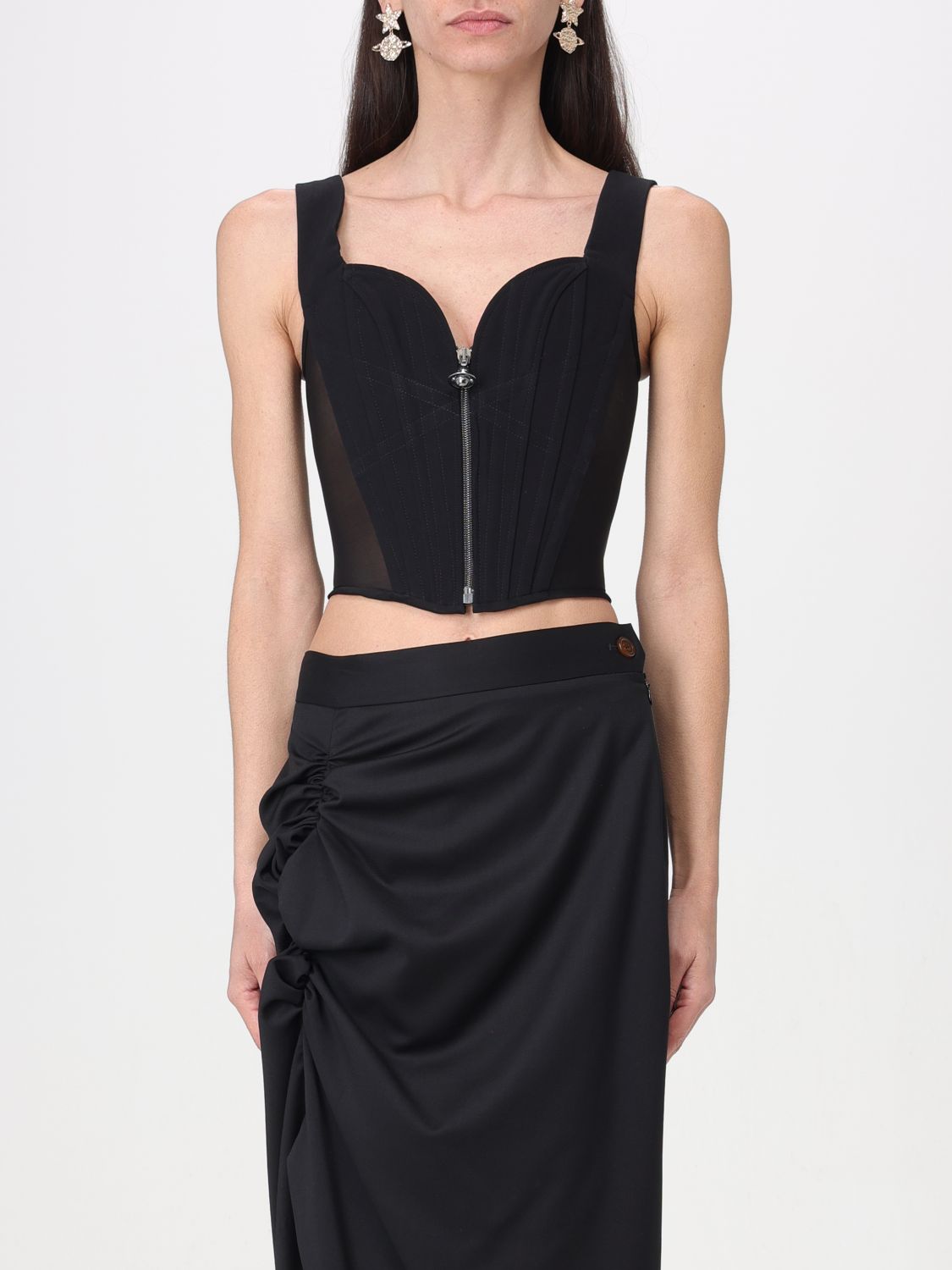 Shop Vivienne Westwood Top  Woman Color Black