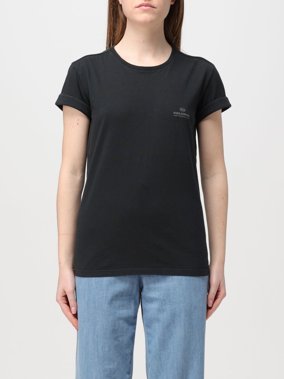 Shop Parajumpers T-shirt  Woman Color Black