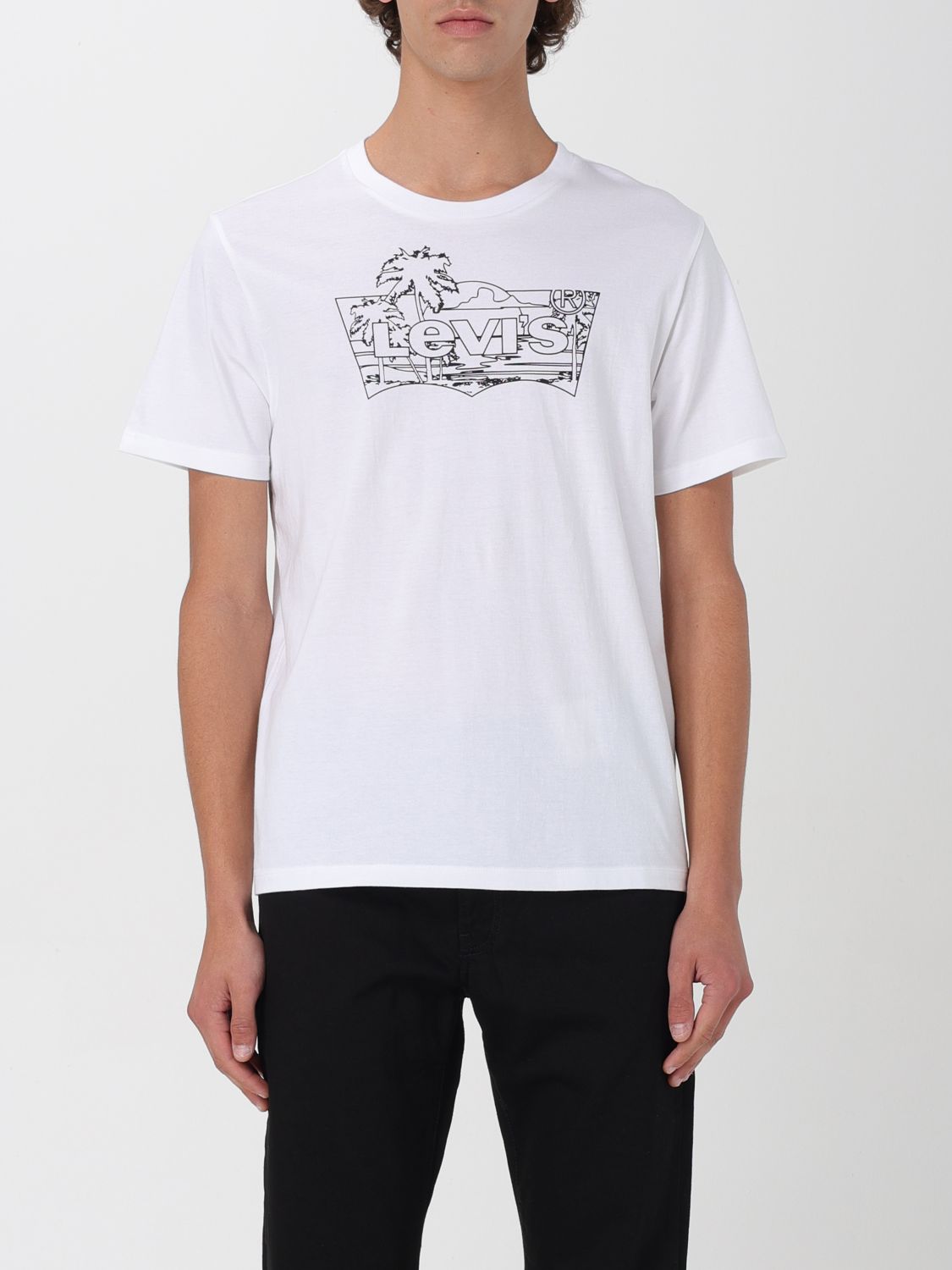 Shop Levi's T-shirt  Men Color White