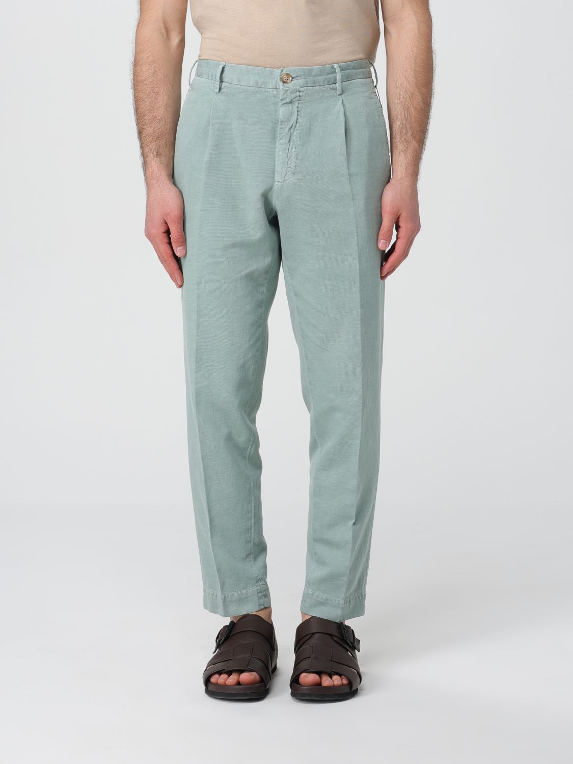 Shop Incotex Pants  Men Color Green
