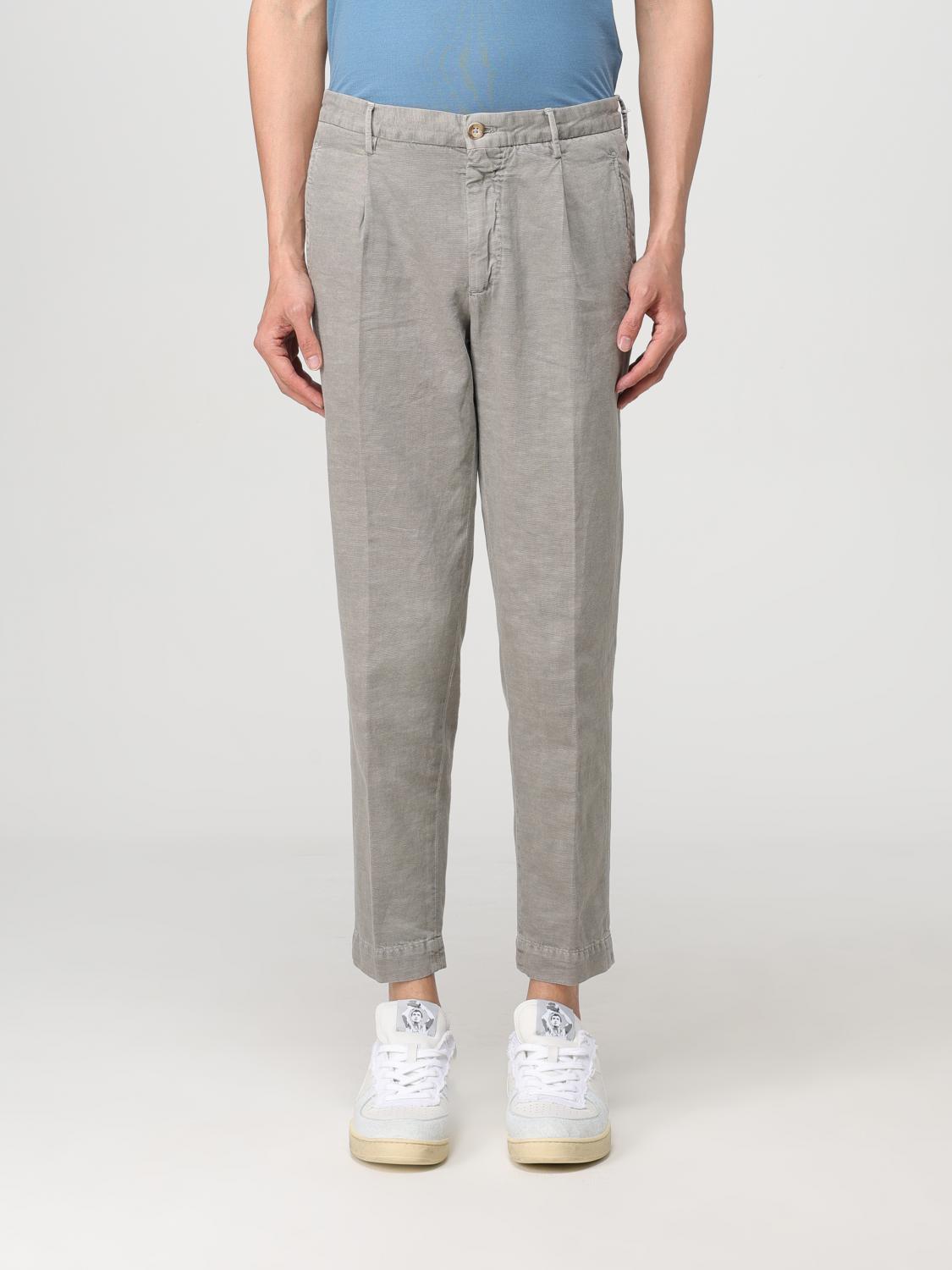 Shop Incotex Pants  Men Color Grey