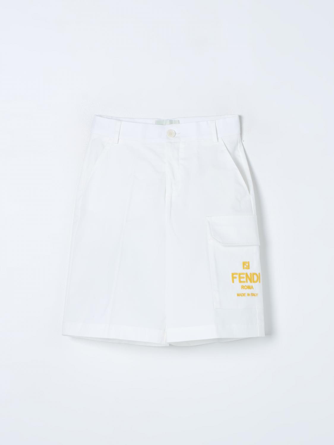 FENDI Shorts Kids color White　FENDI ショーツ キッズ カラー ホワイト FENDI