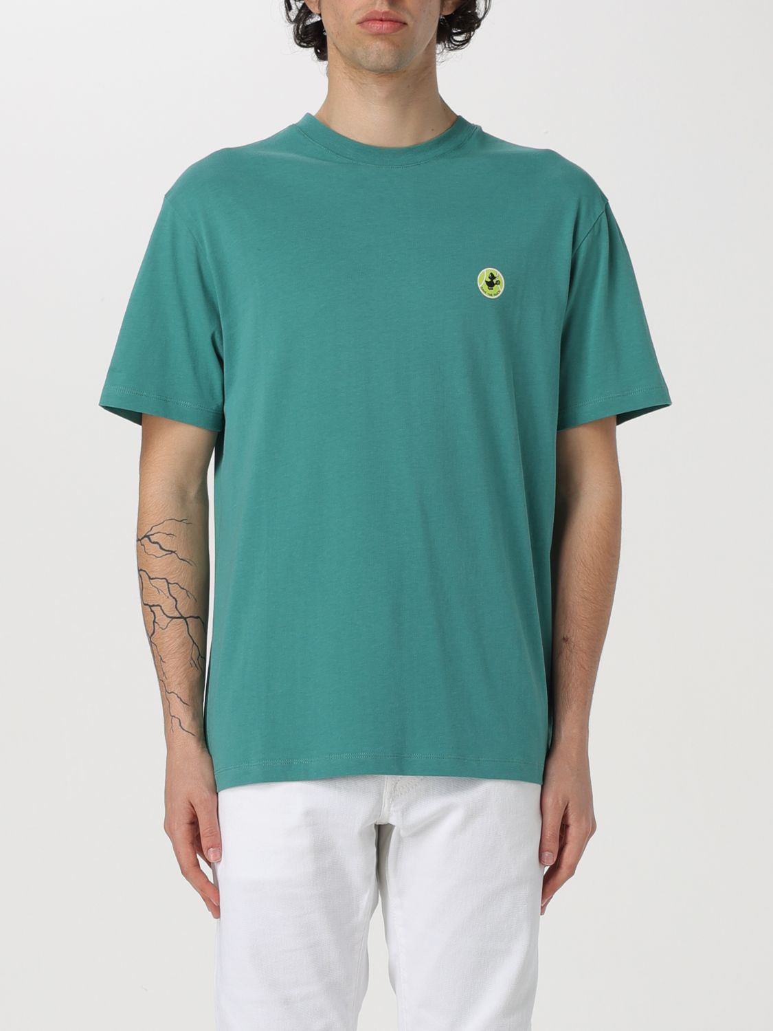 Shop Save The Duck T-shirt  Men Color Green