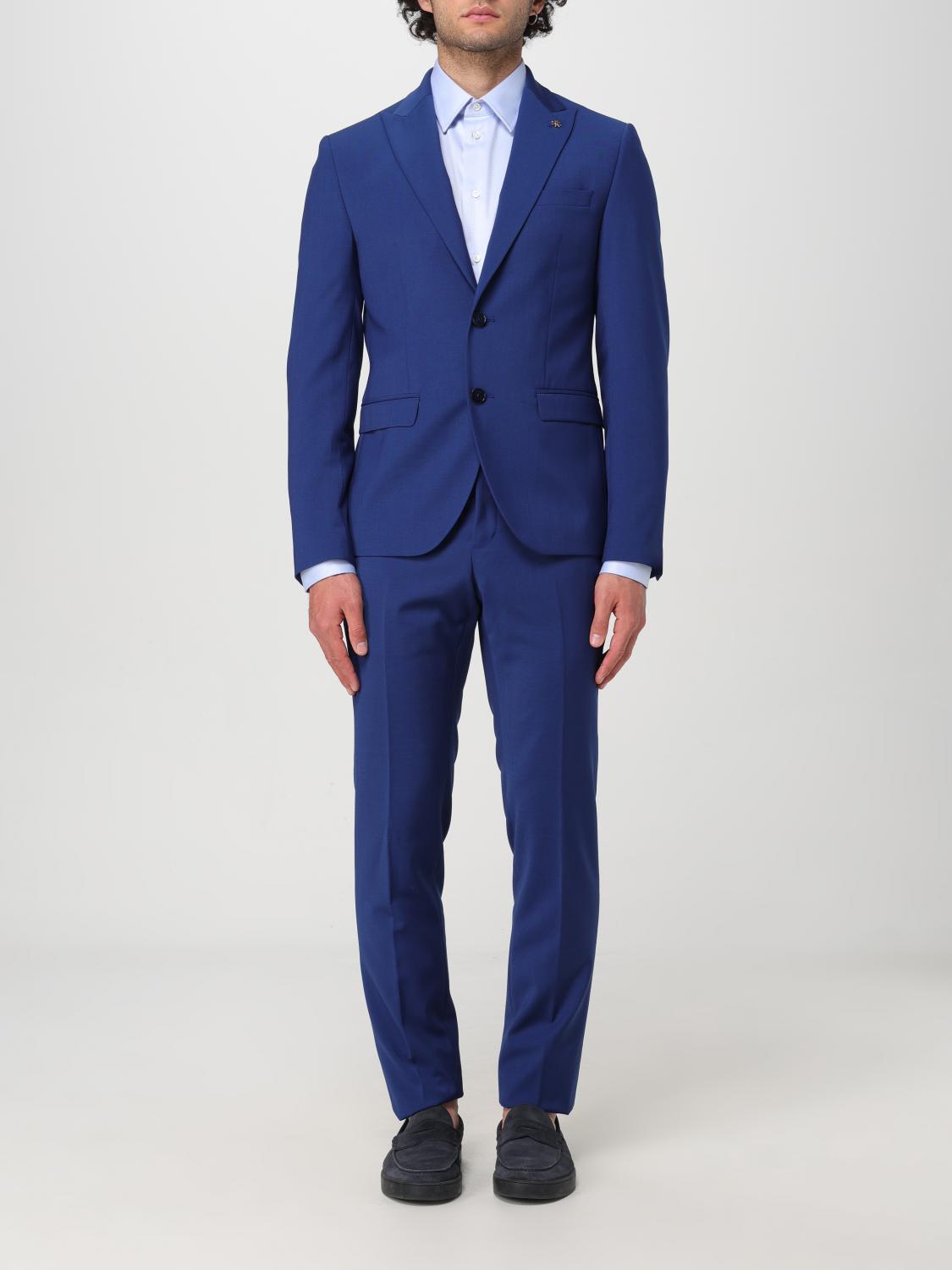 Manuel Ritz Suit  Men Color Gnawed Blue In Gnawed Blue